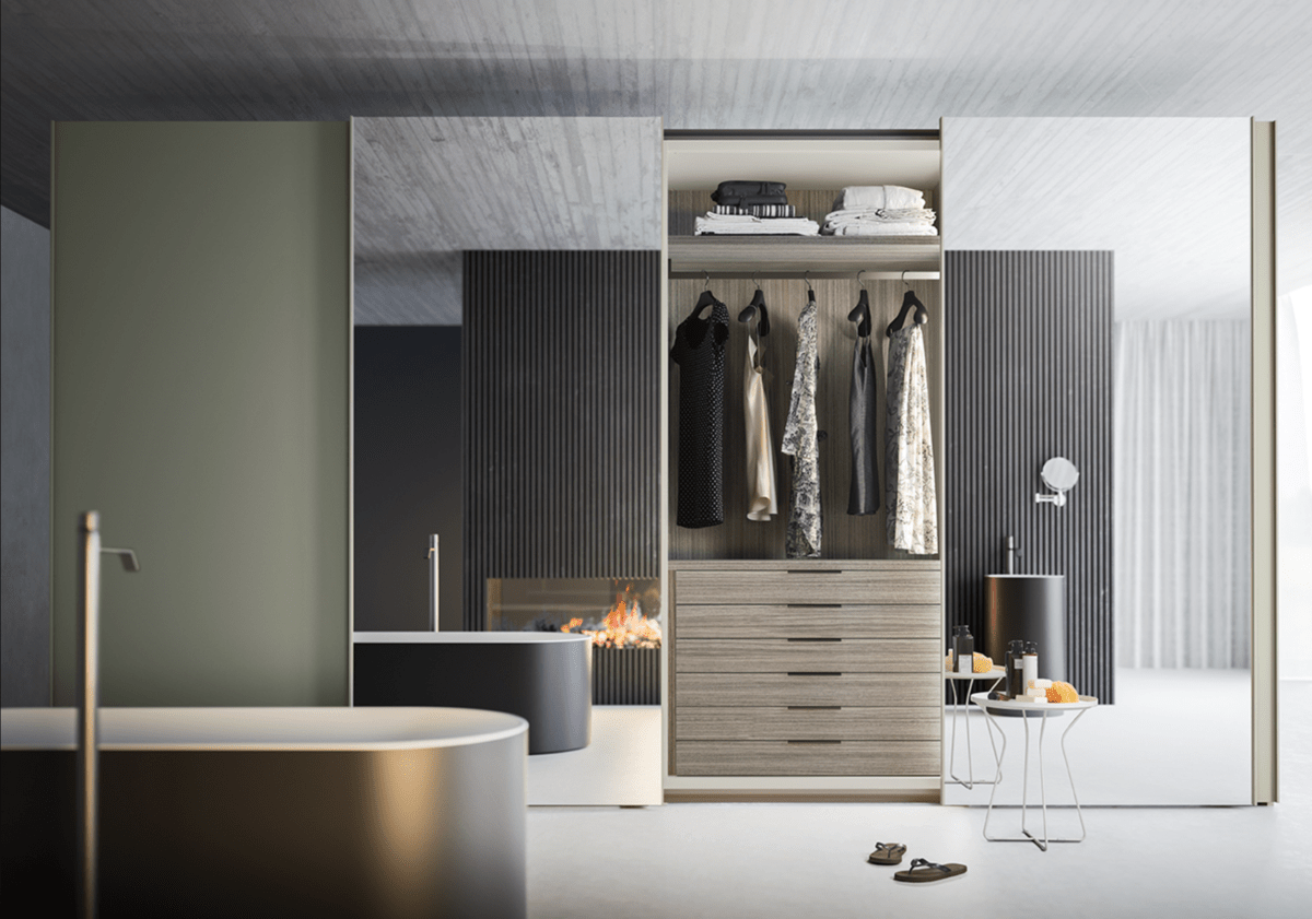 Alf DaFrè - Vision Wardrobe with TV mounting