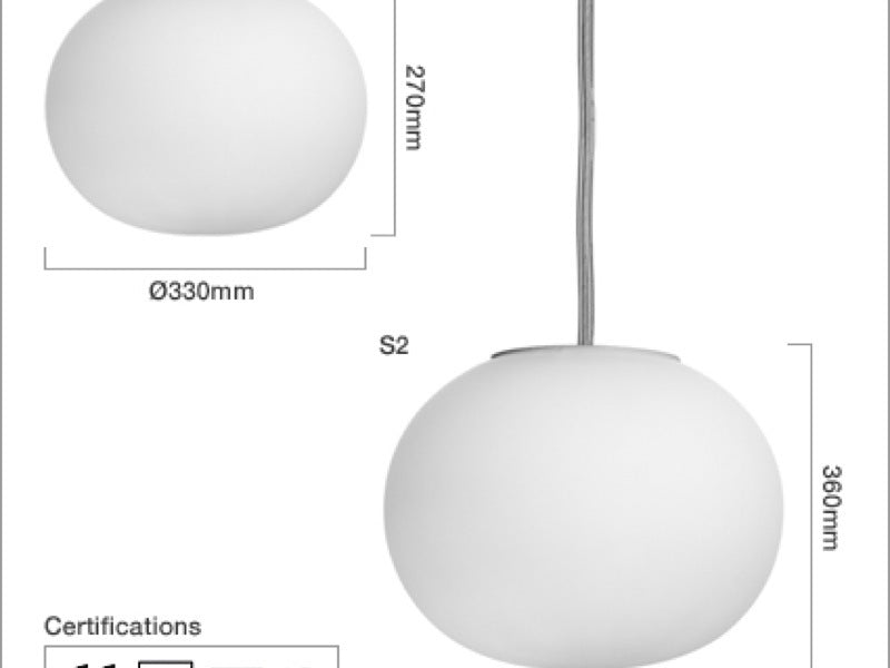 Flos - Glo Ball S1 Pendant Light - Scossa