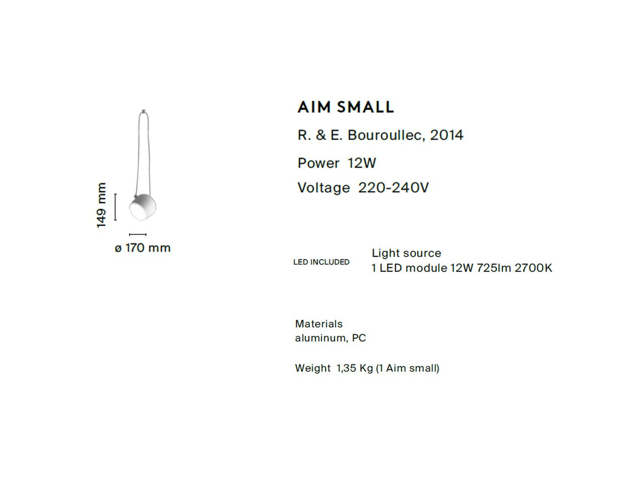 Flos - Aim Small pendant - Scossa