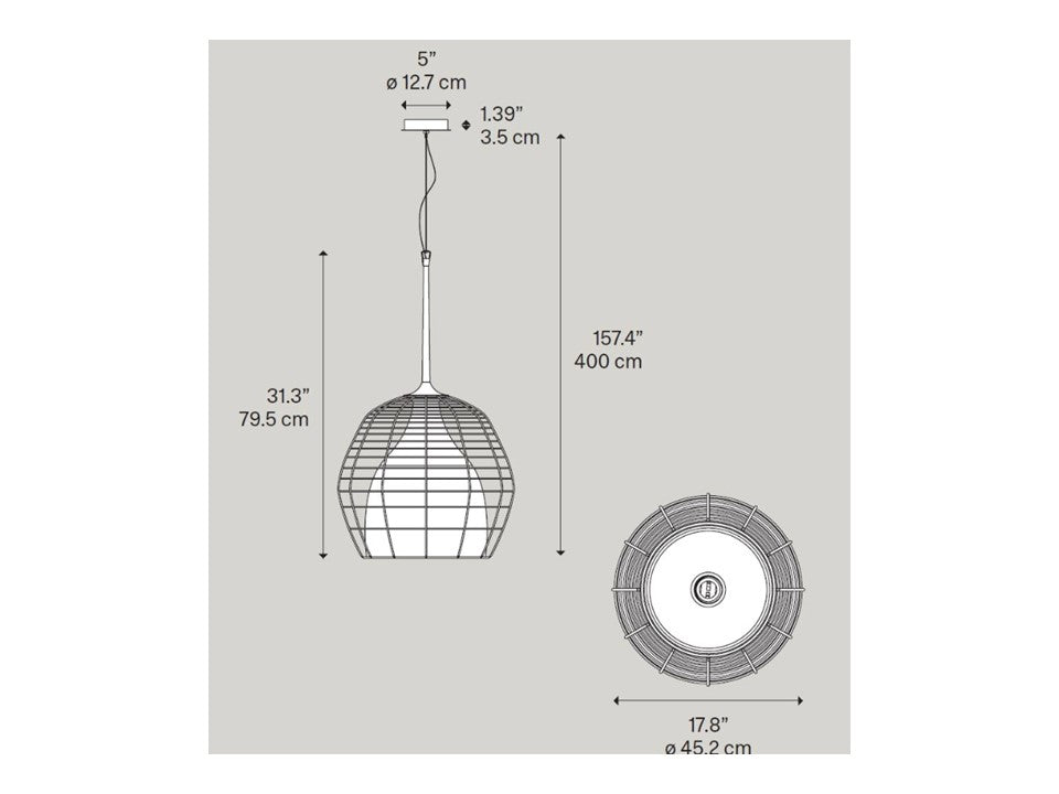 Foscarini - Cage Grande in White (Clearance) - Scossa