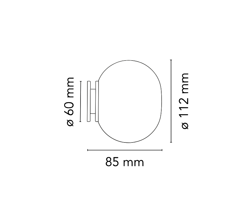 Flos - Mini Glo Ball Ceiling & Wall Light - Scossa