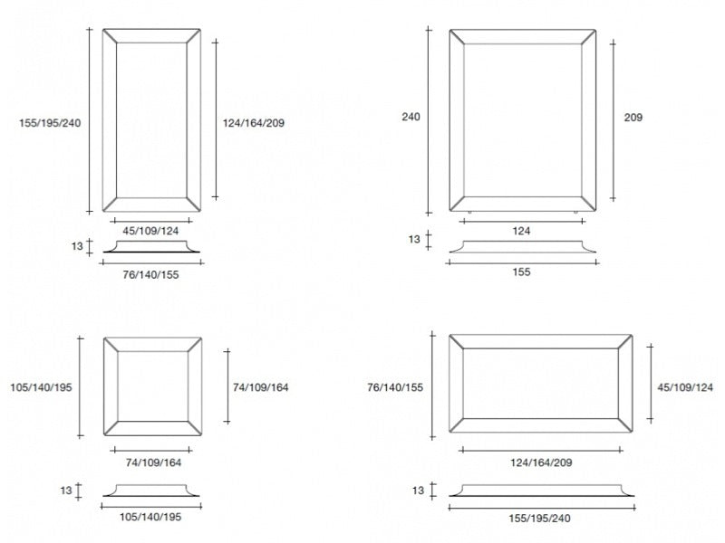 Fiam Italia - Caadre Square Wall Hung Mirror - Scossa