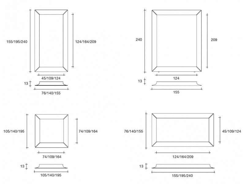 Fiam Italia - Caadre Square Wall Hung Mirror