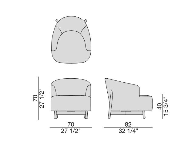 Porada - Copine Wood Armchair