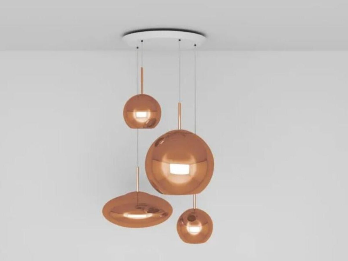 Tom Dixon - Copper Round Multi-Drop LED Pendant