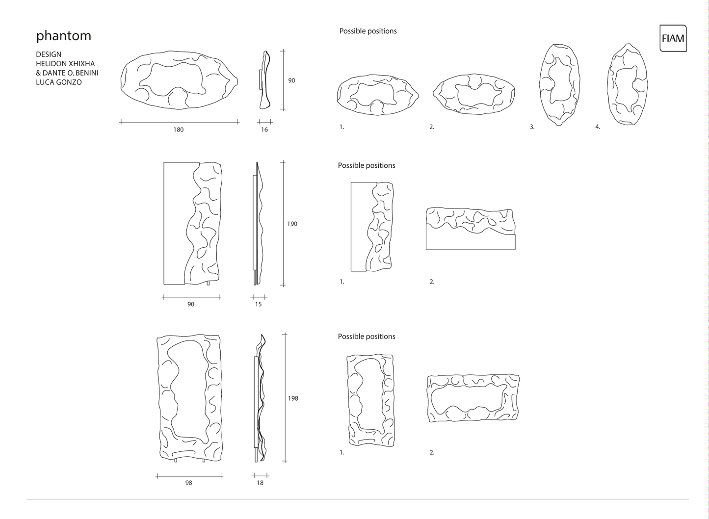Fiam Italia - Phantom Mirror (190 x 90cm) - Scossa