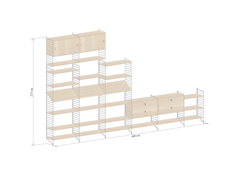 String - Living Shelving System Ash