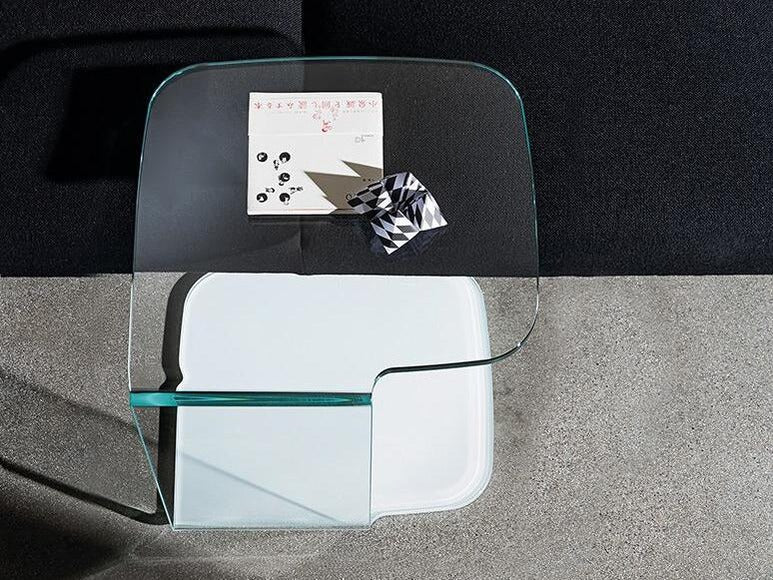 Sovet - Shell Extralight Glass Top Side Table