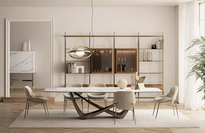 Bontempi Casa - Bach ceramic dining table (Barrel Shaped)