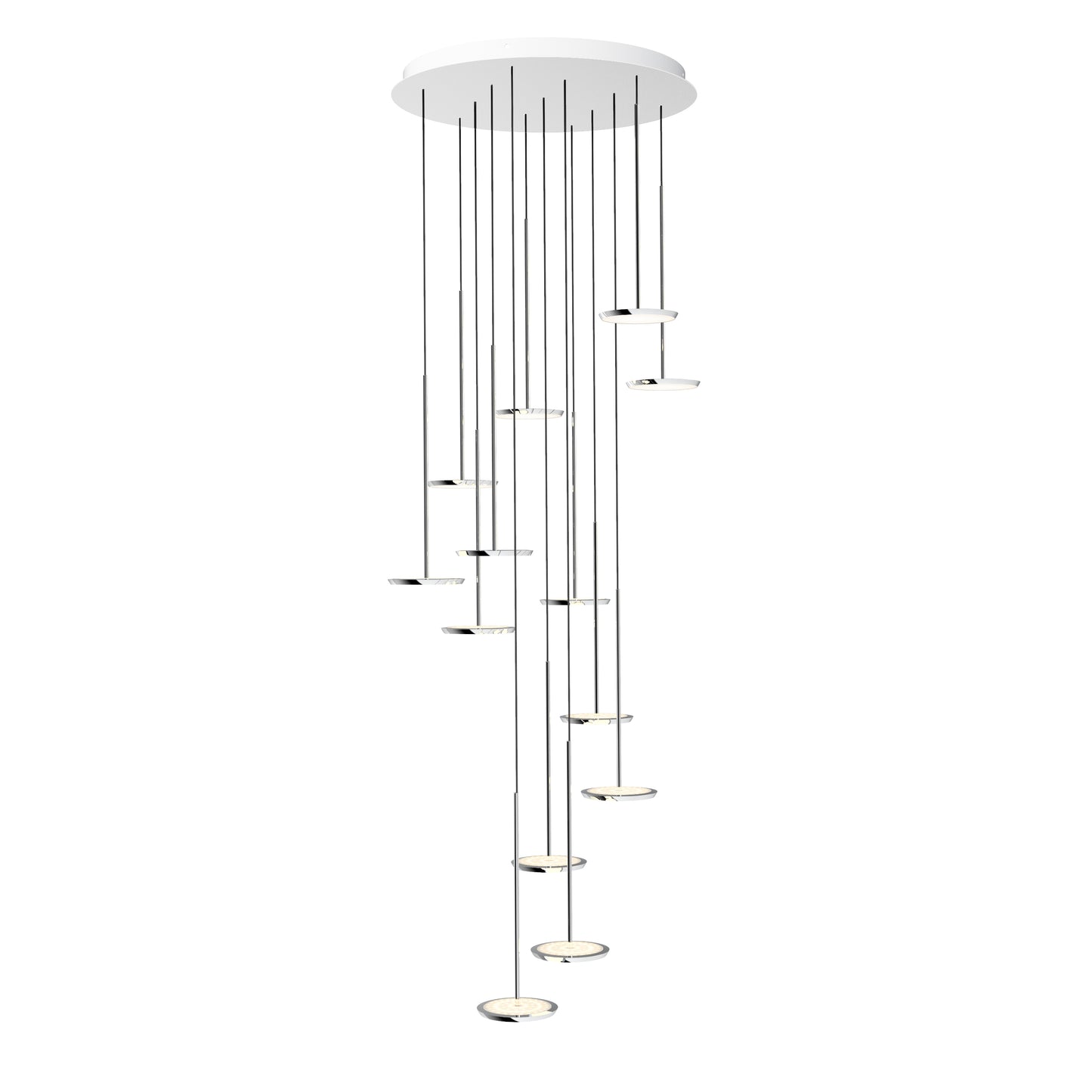 Sky Solo Chandelier - 13 pendant grouping