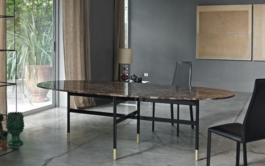 Bontempi Casa - Glamour 200cm Natural Marble Oval - Scossa