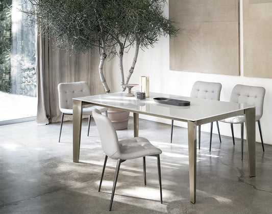 Bontempi Casa - Kuga Leather chair & Metal leg - Scossa