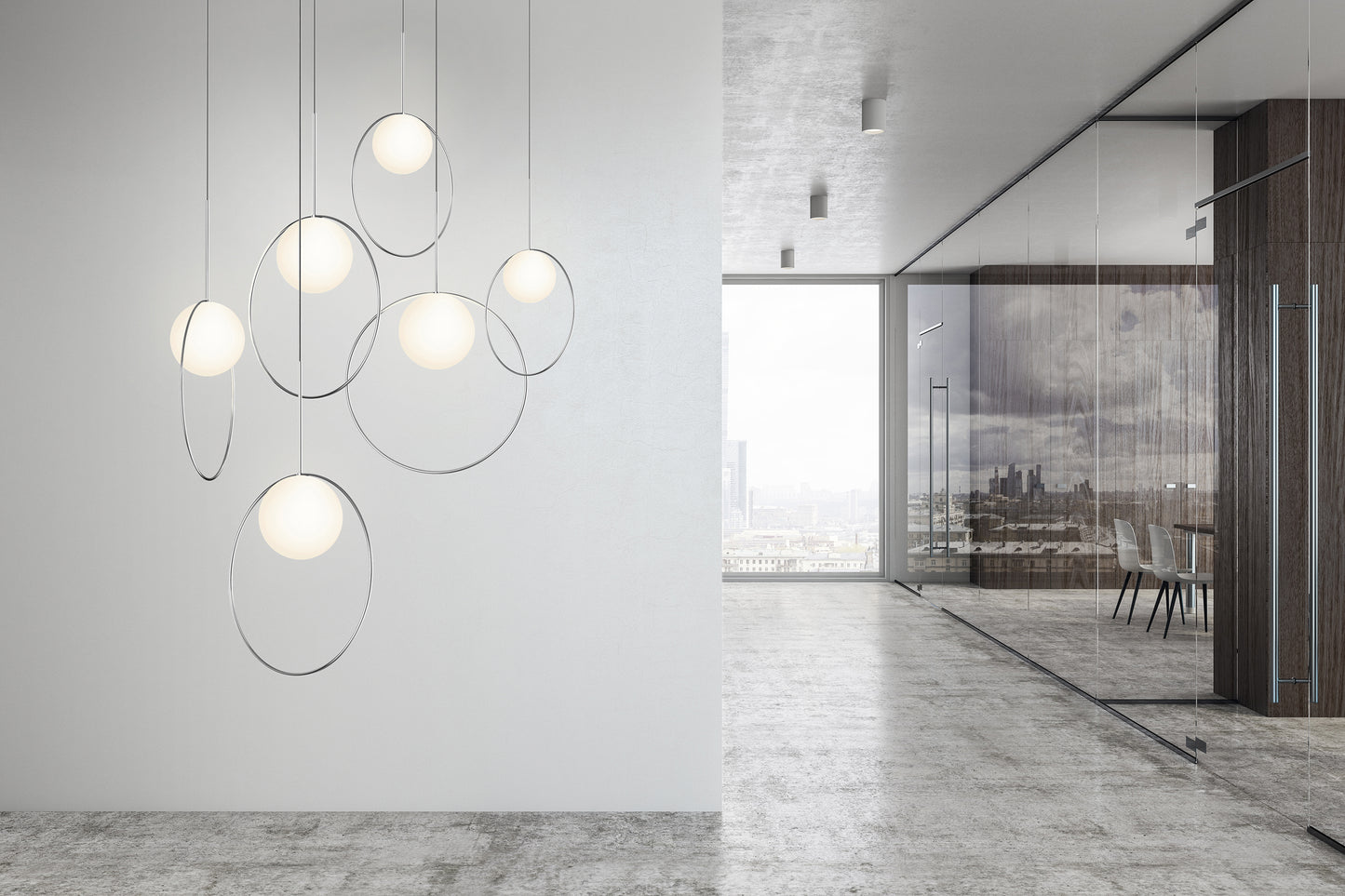 Bola Halo Pendant office wall environment