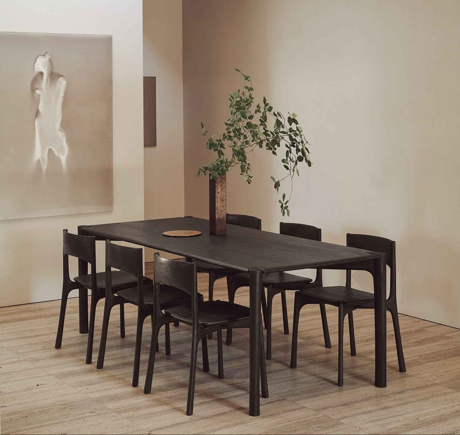 Ethnicraft - PI Varnished teak dark brown Dining Chair