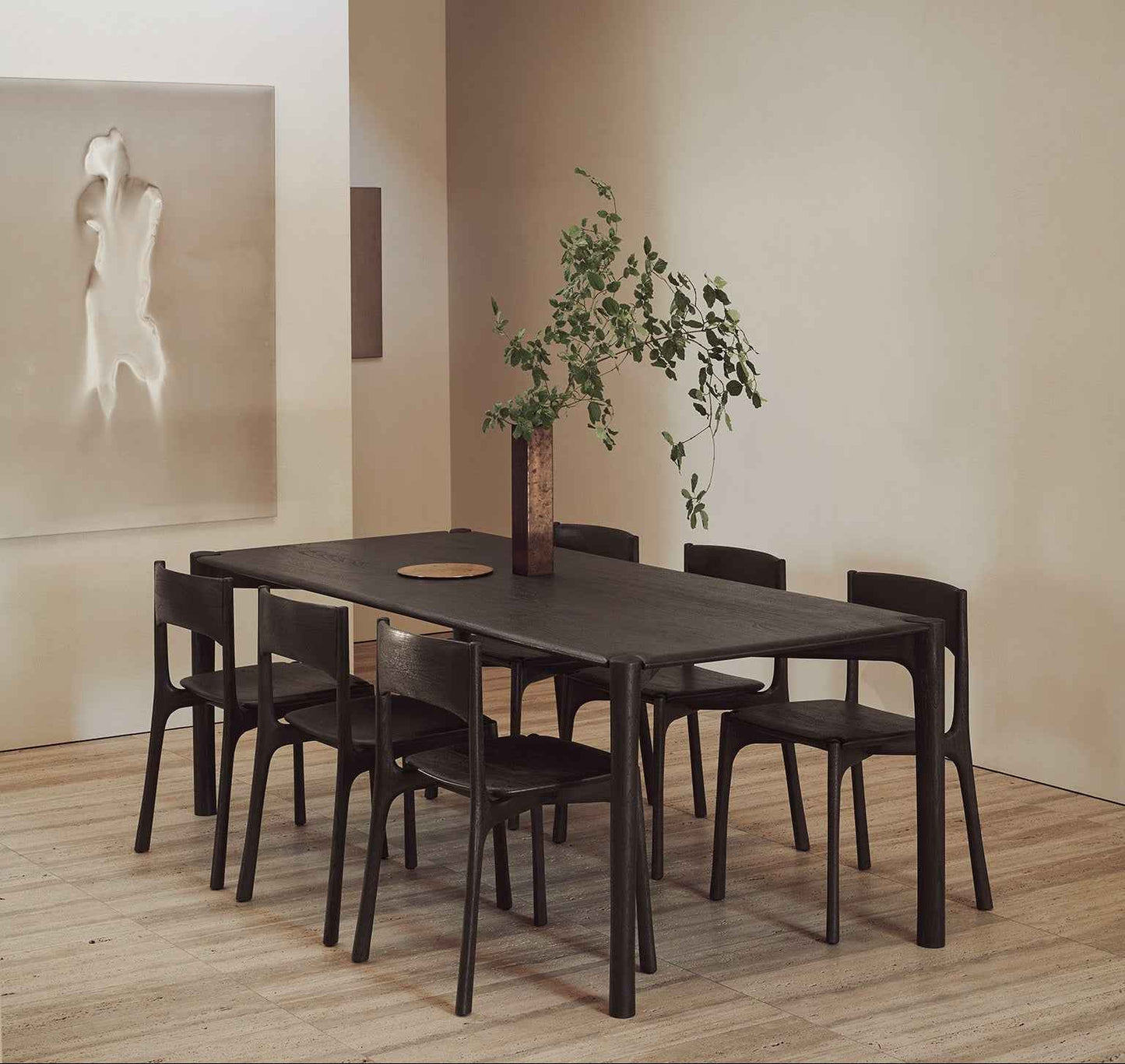 Ethnicraft - PI Varnished teak dark brown Dining Chair