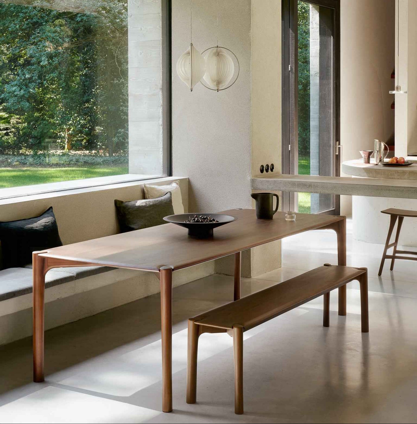 Ethnicraft - PI Varnished Teak Bench seat