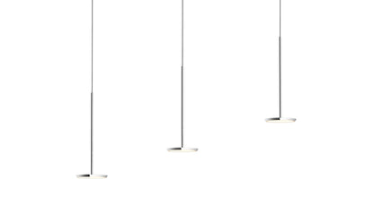 Sky Solo Pendant - linear trio white background
