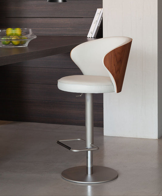 Peressini Casa - Doris gas adjustable stool with wooden back