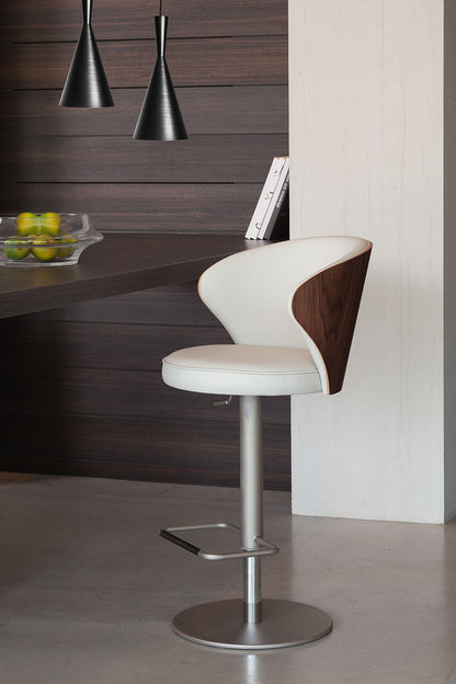 Peressini Casa - Doris gas adjustable stool with wooden back