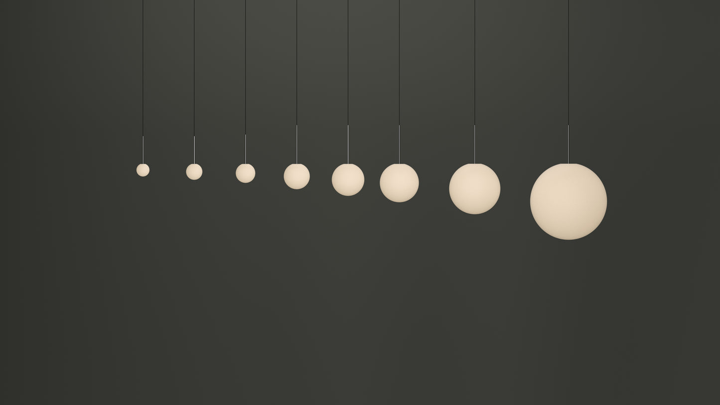 Bola Sphere Pendant size range 4 to 24 inch