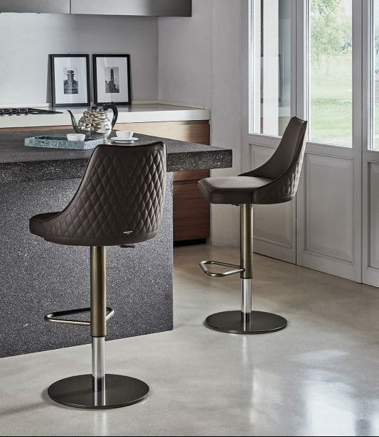 Bontempi Casa - Clara Gas adjustable stool (Premium Eco-leather) - Scossa