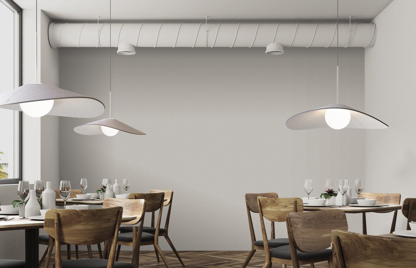 Bola Felt Pendant dining environment 2