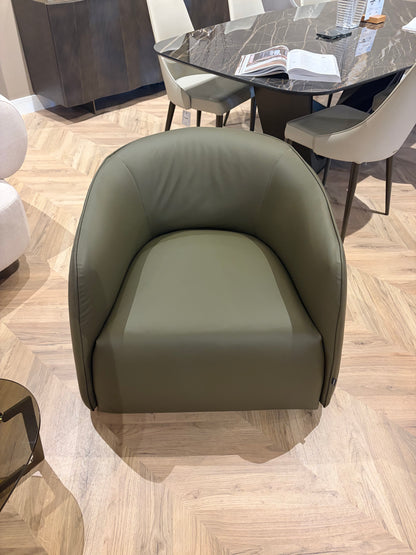 Bontempi Casa - Kodi swivel armchair in Premium Leather (Clearance)