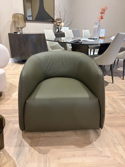 Bontempi Casa - Kodi swivel armchair in Premium Leather (Clearance)