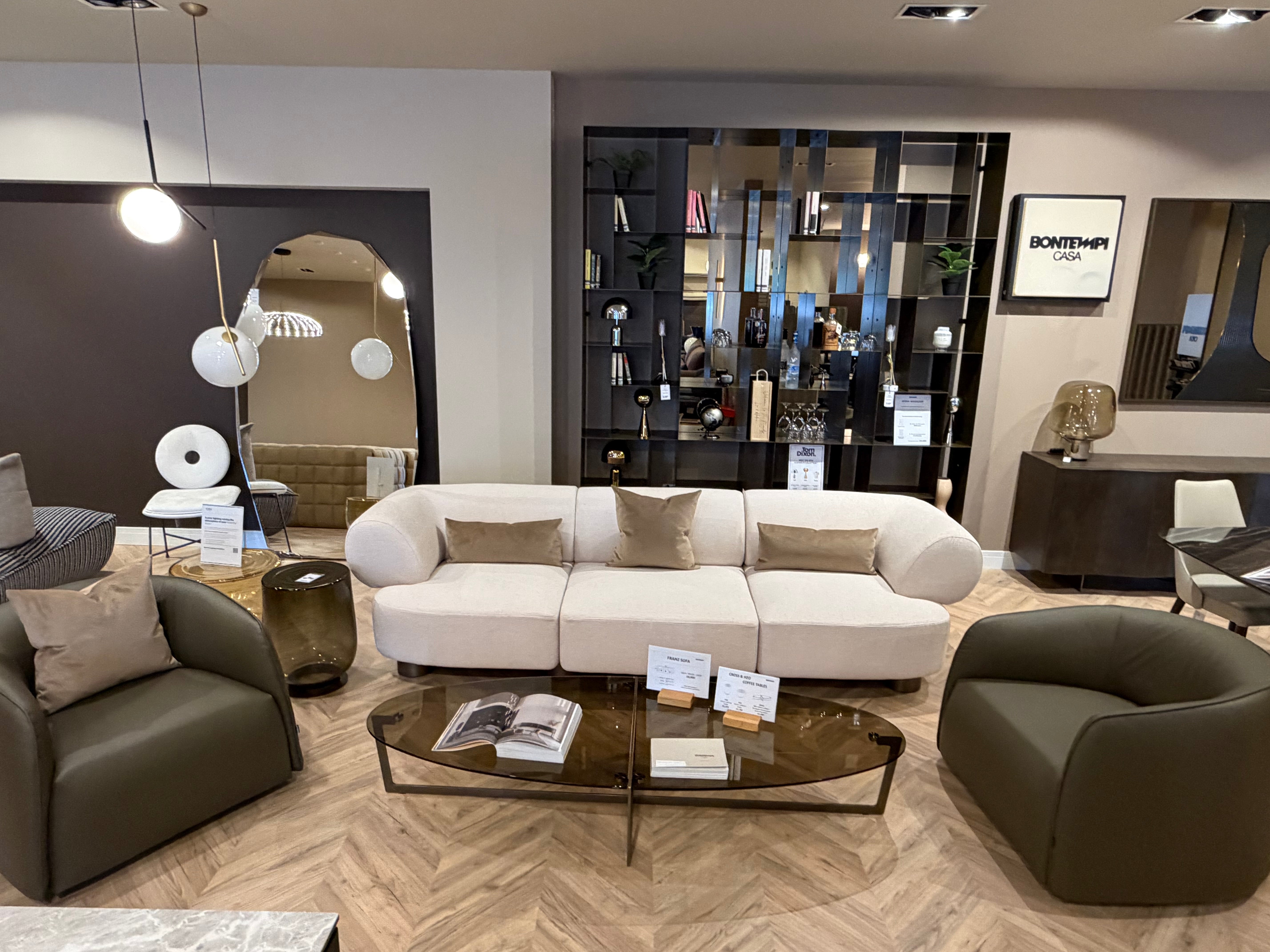 Bontempi Casa - Kodi swivel armchair in Premium Leather (Clearance)
