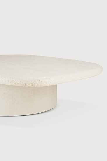 Ethnicraft Elements Coffee Table - Microcement Off White - Pebble