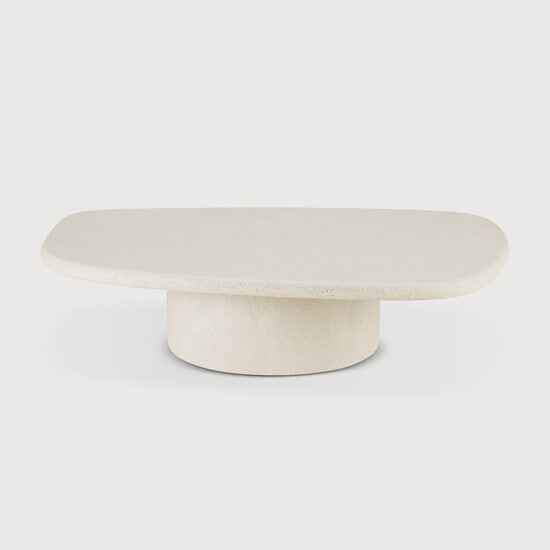 Ethnicraft Elements Coffee Table - Microcement Off White - Pebble