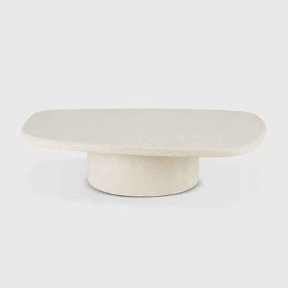 Ethnicraft Elements Coffee Table - Microcement Off White - Pebble