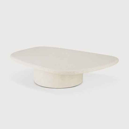 Ethnicraft Elements Coffee Table - Microcement Off White - Pebble
