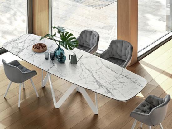 Calligaris - Cartesio Shaped Extendable Dining Table