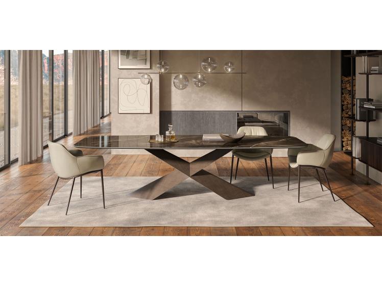 Cattelan - Tyron ceramic Shaped Dining table