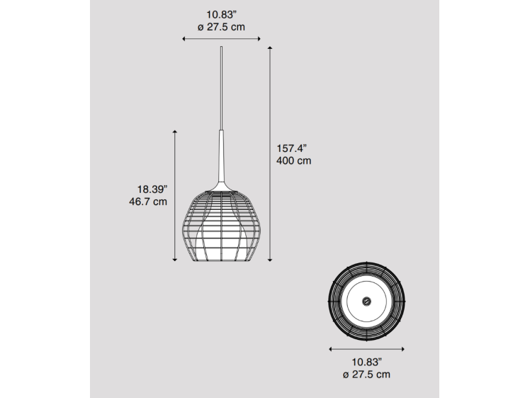 Foscarini - Cage small pendant in Black Clearance