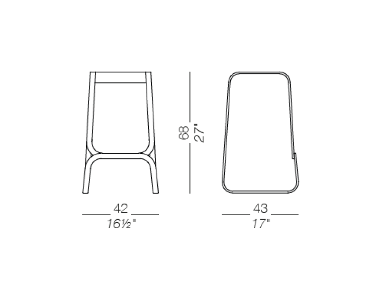 Lapalma - Continuum Stool (Kitchen Height)